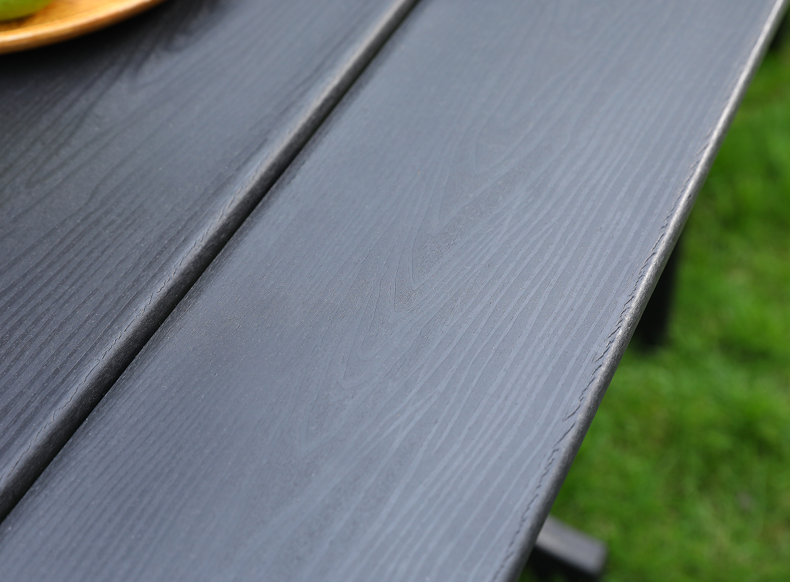 Mesa externa retangular HDPE cinza