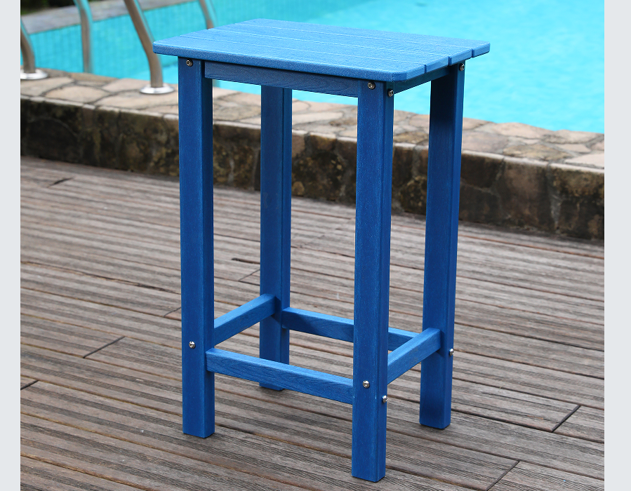 Conjunto de jantar de bar alto HDPE Coastal Blue