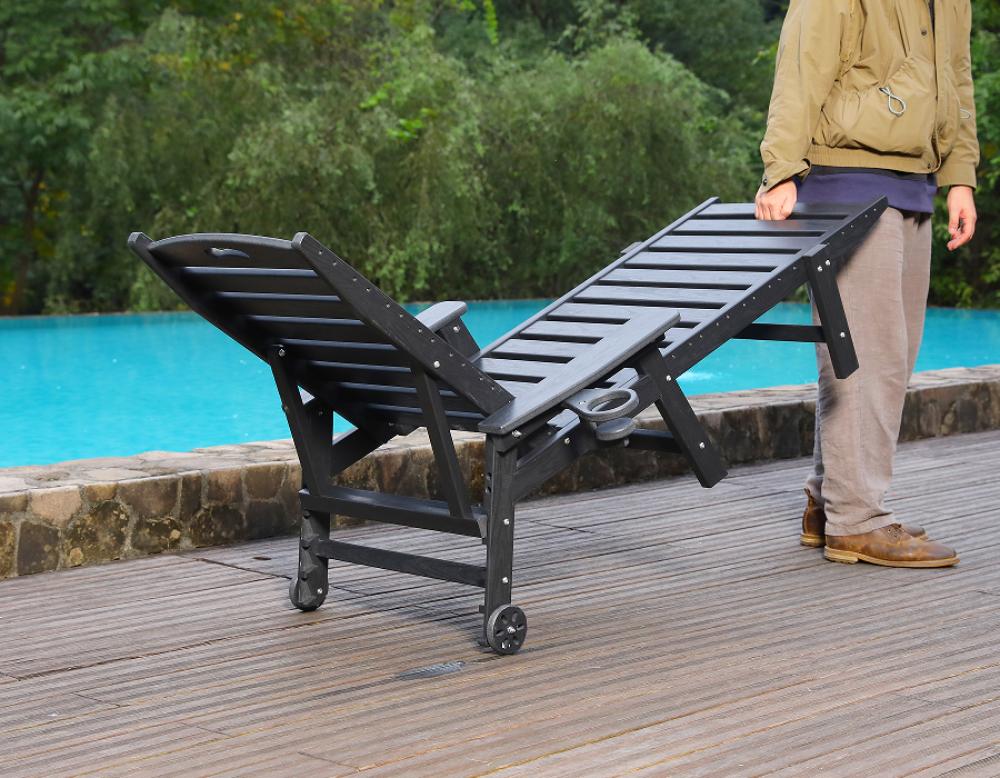 Espreguiçadeira Solo Adirondack HDPE Branco Brilhante