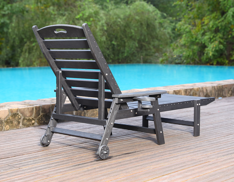 Espreguiçadeira Solo Adirondack HDPE Branco Brilhante