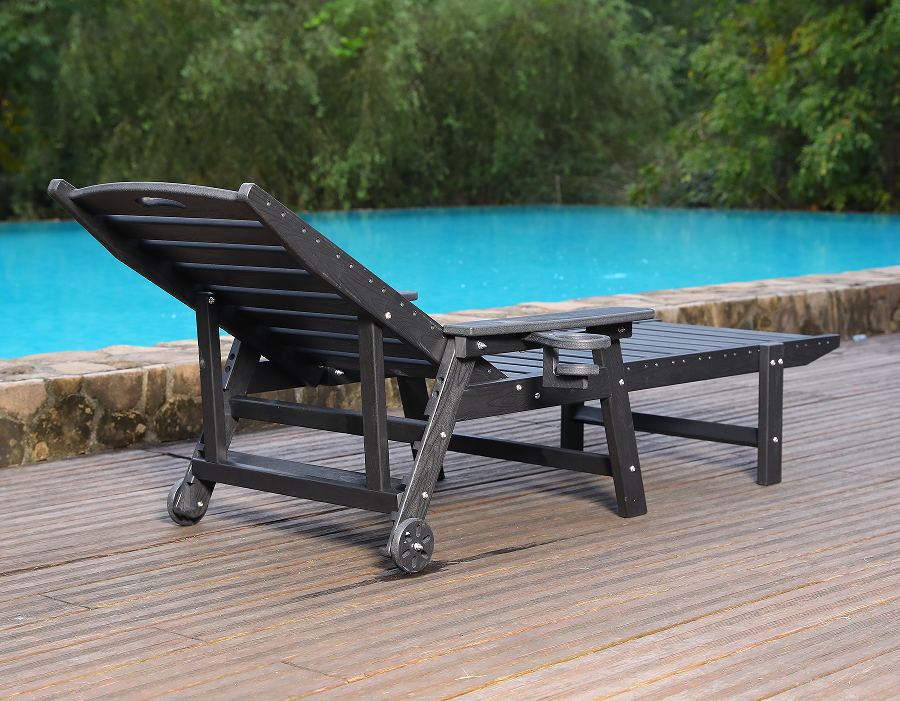 Espreguiçadeira Solo Adirondack HDPE Branco Brilhante