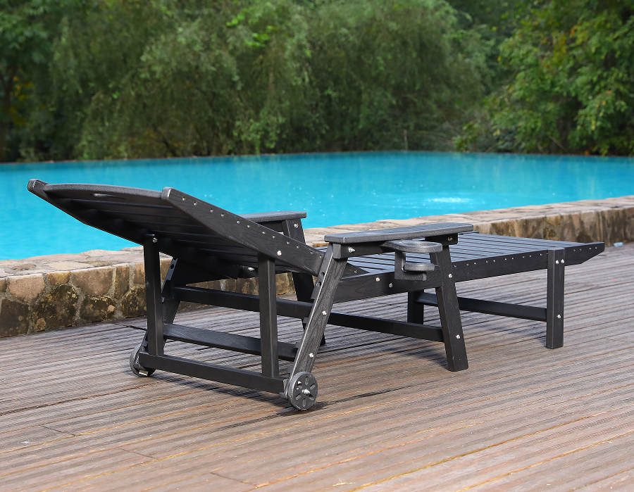 Espreguiçadeira Solo Adirondack HDPE Branco Brilhante