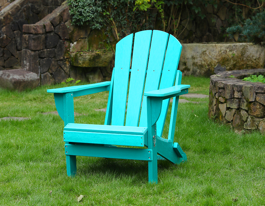 Cadeira Adirondack sapo HDPE turquesa vibrante