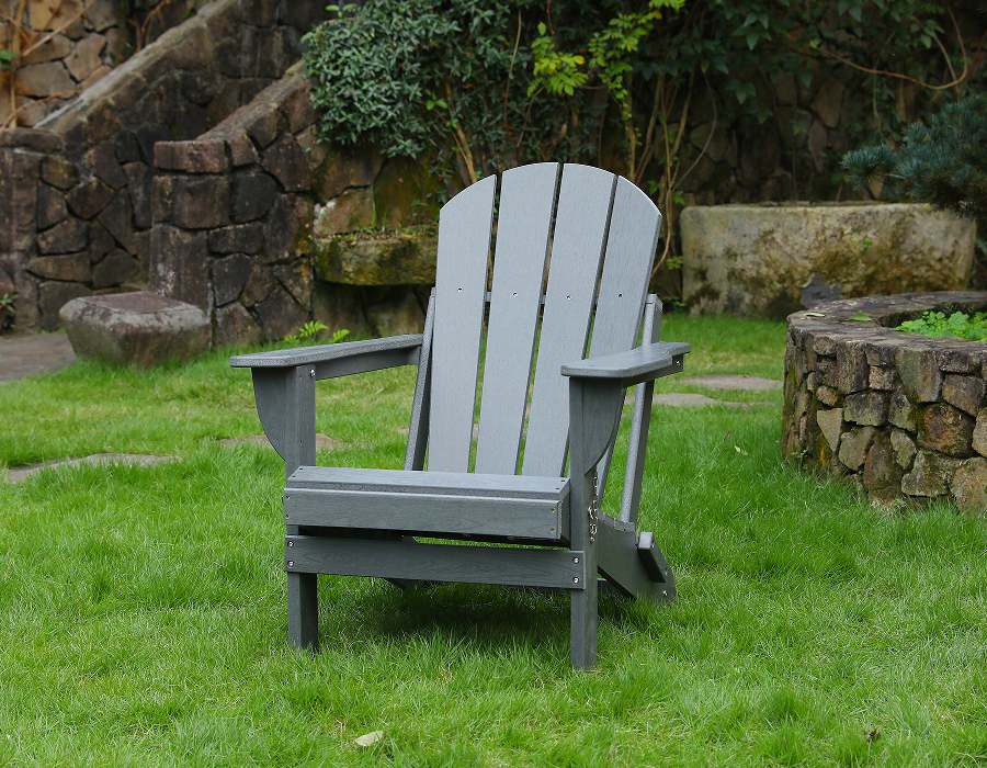 Cadeira sapo Adirondack HDPE cinza Storm - para todos os climas