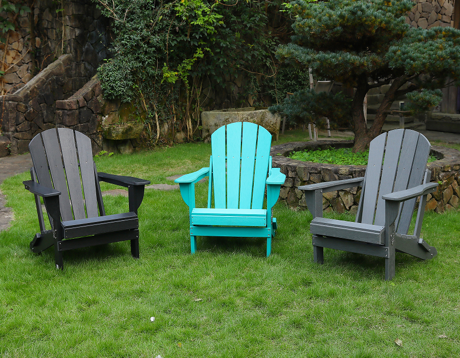 Cadeira sapo Adirondack HDPE cinza Storm - para todos os climas