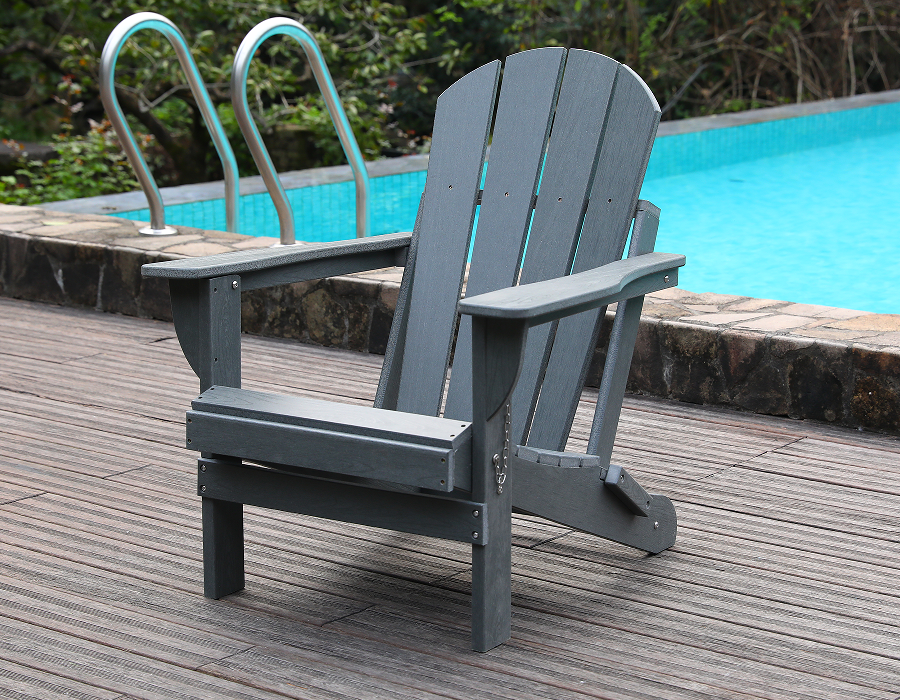 Cadeira sapo Adirondack HDPE cinza Storm - para todos os climas