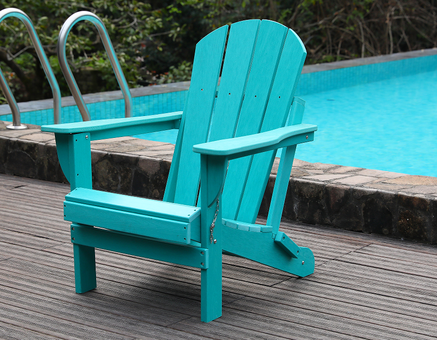 Cadeira Adirondack sapo HDPE turquesa vibrante