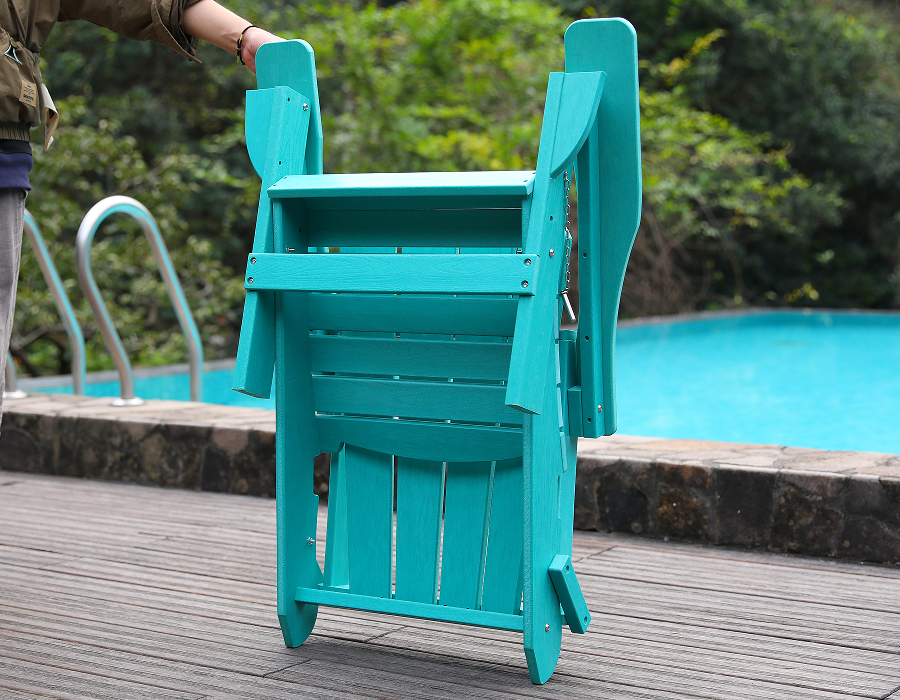 Cadeira Adirondack sapo HDPE turquesa vibrante