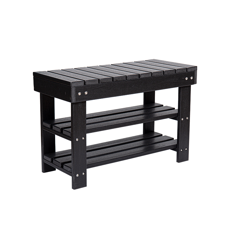 Mesa longa de três camadas em HDPE preto elegante