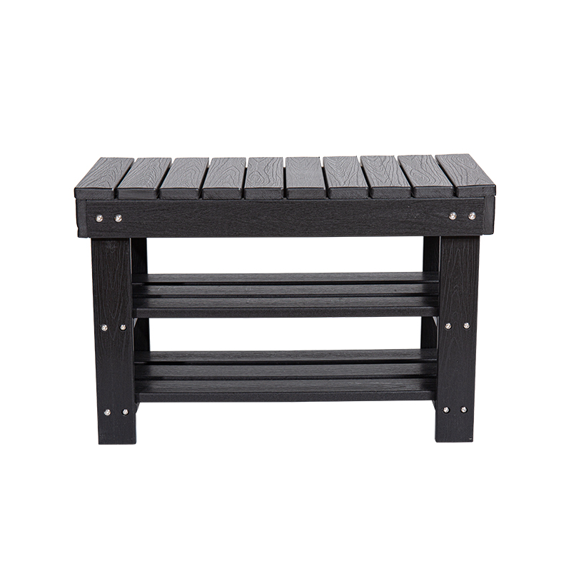 Mesa longa de três camadas em HDPE preto elegante