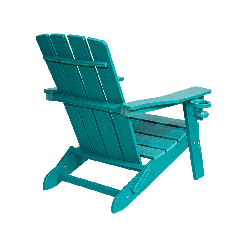 Cadeira Adirondack HDPE pequena Lake Blue com ferragens de aço inoxidável