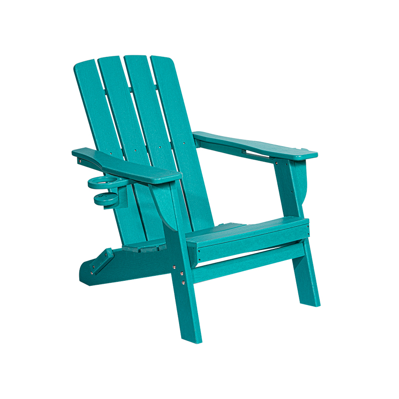 Cadeira Adirondack HDPE pequena Lake Blue com ferragens de aço inoxidável