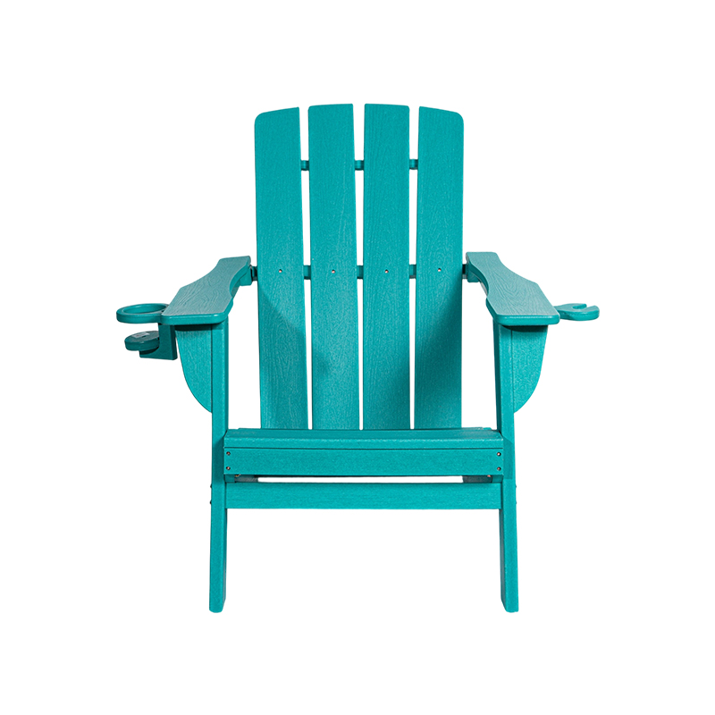 Cadeira Adirondack HDPE pequena Lake Blue com ferragens de aço inoxidável